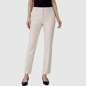 Ann Taylor LOFT Factory Ivory Ankle Slim Dress Pants Mid Rise Size 12 NWT